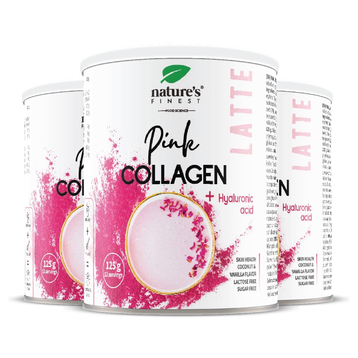 Pink Latte Collagen | 2+1 Besplatno | Njegujuća rutina za kožu | Zdravlje kože | Mlad, sjajan i elastičan ten | Vlaženje kože | 250g