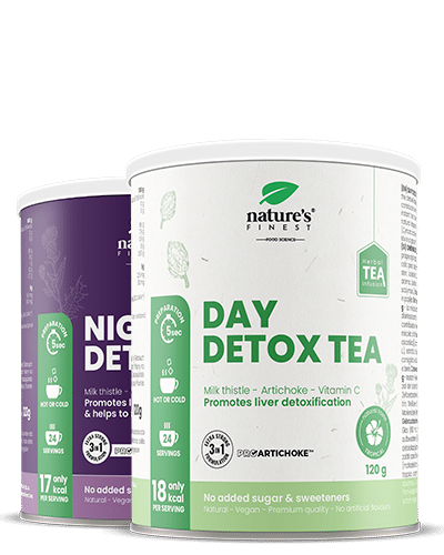INNER CLEANSE | Dnevni Detox čaj + Noćni Detox čaj | Zaštita jetre | Probava | Mršavljenje | 240g